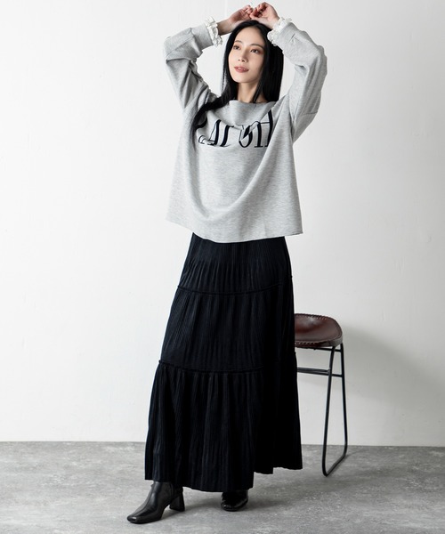 MILLION CARATS（ミリオンカラッツ）の「ベロアプリーツスカート（スカート・レディース・オフホワイト/ブラック/ブラウン・FREE）」の11枚目の写真