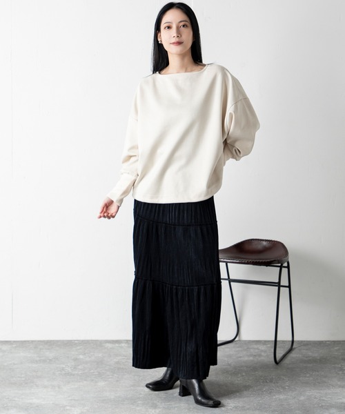 MILLION CARATS（ミリオンカラッツ）の「ベロアプリーツスカート（スカート・レディース・オフホワイト/ブラック/ブラウン・FREE）」の12枚目の写真