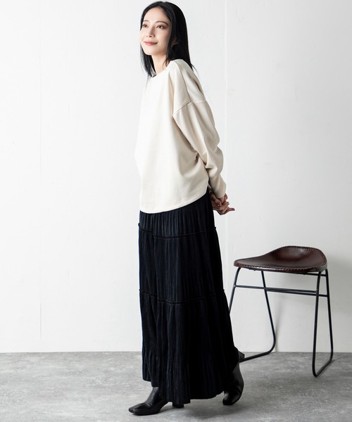 MILLION CARATS（ミリオンカラッツ）の「ベロアプリーツスカート（スカート・レディース・オフホワイト/ブラック/ブラウン・FREE）」の13枚目の写真