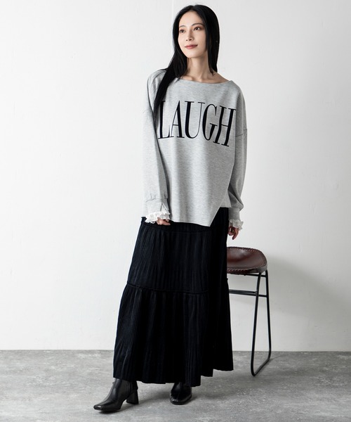 MILLION CARATS（ミリオンカラッツ）の「ベロアプリーツスカート（スカート・レディース・オフホワイト/ブラック/ブラウン・FREE）」の14枚目の写真