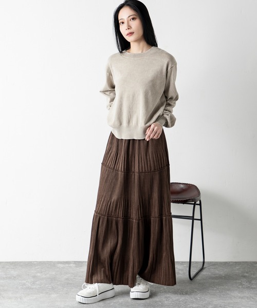 MILLION CARATS（ミリオンカラッツ）の「ベロアプリーツスカート（スカート・レディース・オフホワイト/ブラック/ブラウン・FREE）」の15枚目の写真
