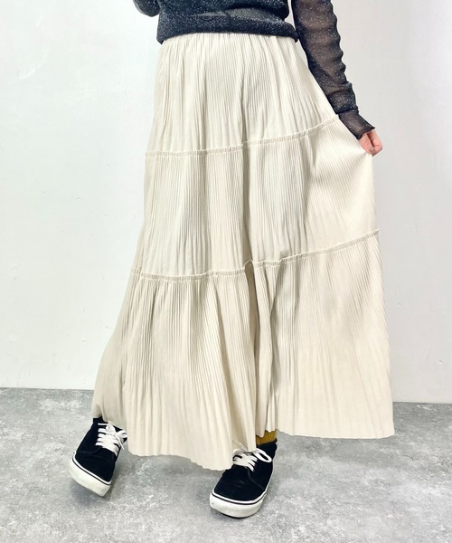 MILLION CARATS（ミリオンカラッツ）の「ベロアプリーツスカート（スカート・レディース・オフホワイト/ブラック/ブラウン・FREE）」の20枚目の写真