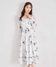 【ぴーなつ】tocco closet 薄紫 花柄 ロングワンピース ぴーなつ様専用】tocco closet 薄紫 花柄 ロングワンピース