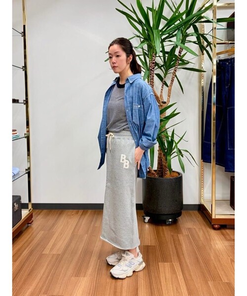 BROOKS BROTHERS(ブルックスブラザーズ)の「コットンフレンチテリー BBロゴ ミディスカート(スカート・レディース・アイボリー/グレー・MEDIUM/SMALL/X-SMALL/LARGE)」の11枚目の写真
