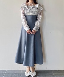 NOMAE バイカラーリボンドッキングワンピース バイカラーリボンドッキングワンピース（ワンピース）｜NOMAE