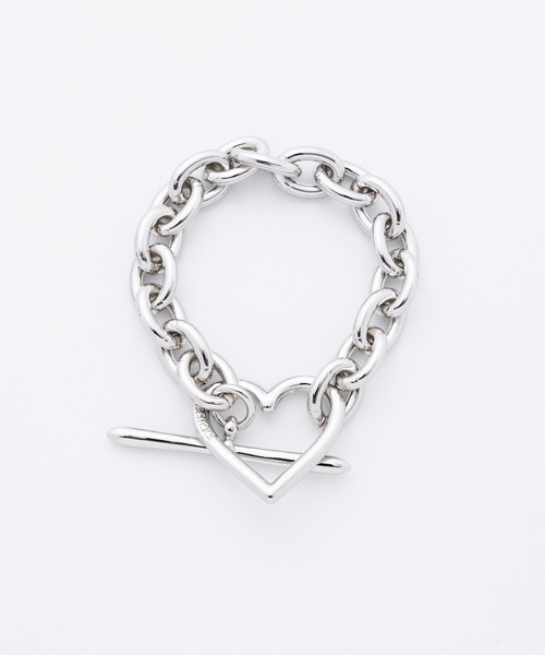 BASICKS(ベイシックス)の「【BASICKS/ベイシックス】Heart Braceret (Medium Link)(ブレスレット・メンズ・シルバー・S)」の2枚目の写真