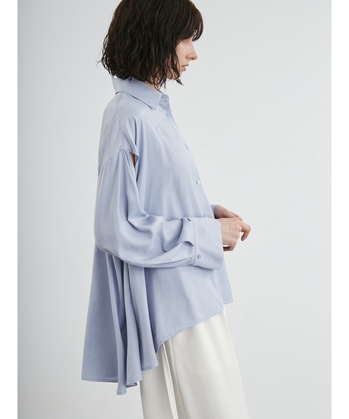 styling/(スタイリング)の「スリットフレア2WAYシャツ(シャツ/ブラウス・レディース・サックスブルー/ライム/ホワイト/カーキ・FREE)」の12枚目の写真