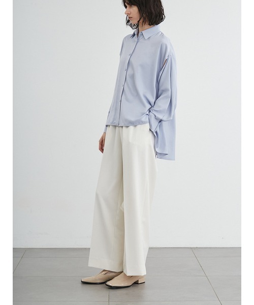 styling/(スタイリング)の「スリットフレア2WAYシャツ(シャツ/ブラウス・レディース・サックスブルー/ライム/ホワイト/カーキ・FREE)」の15枚目の写真