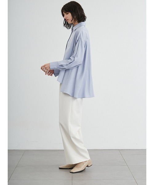 styling/(スタイリング)の「スリットフレア2WAYシャツ(シャツ/ブラウス・レディース・サックスブルー/ライム/ホワイト/カーキ・FREE)」の17枚目の写真