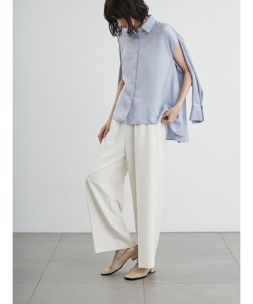 styling/(スタイリング)の「スリットフレア2WAYシャツ(シャツ/ブラウス・レディース・サックスブルー/ライム/ホワイト/カーキ・FREE)」の19枚目の写真