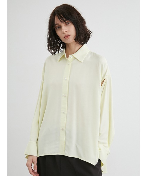 styling/(スタイリング)の「スリットフレア2WAYシャツ(シャツ/ブラウス・レディース・サックスブルー/ライム/ホワイト/カーキ・FREE)」の8枚目の写真