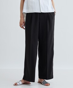 24aw Tomorrowland ウールリネンコットン 2タックワイドパンツ セール】ウールリネンコットン 2タックワイドストレートパンツ