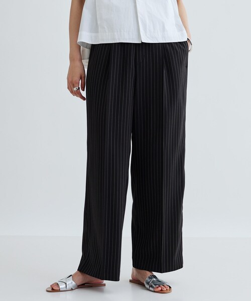 GALLEST（ギャレスト）の「【セットアップ対応】イージーストレートワイドパンツ【カセット服／オケージョン／通勤】（その他パンツ・レディース・チャコールグレー/ベージュ/ブラック/ライトグリーン/ライトグレー系2/キャメル/ブラック系2/チャコール・40/38/36/34）」の3枚目の写真