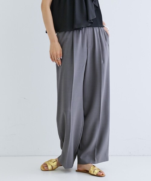 GALLEST(ギャレスト)の「【セットアップ対応】イージーストレートワイドパンツ【カセット服/オケージョン/通勤】(その他パンツ・レディース・チャコールグレー/ベージュ/ブラック/ライトグリーン/ライトグレー系2/キャメル/ブラック系2/チャコール・40/38/36/34)」の12枚目の写真