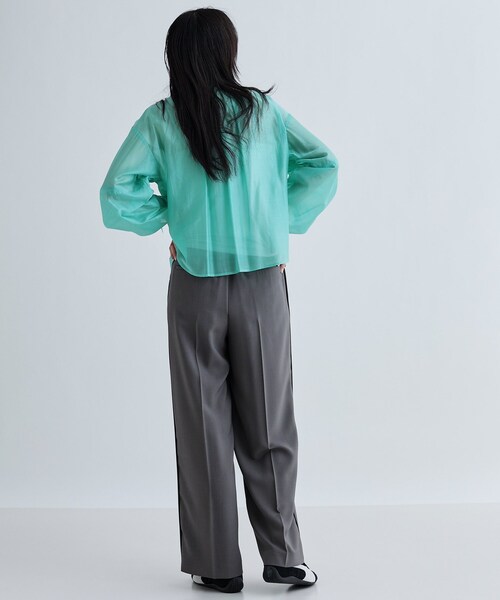 GALLEST（ギャレスト）の「【セットアップ対応】イージーストレートワイドパンツ【カセット服／オケージョン／通勤】（その他パンツ・レディース・チャコールグレー/ベージュ/ブラック/ライトグリーン/ライトグレー系2/キャメル/ブラック系2/チャコール・40/38/36/34）」の16枚目の写真