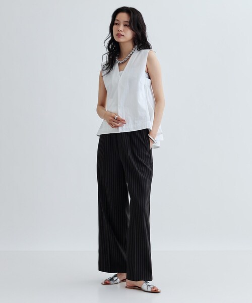 GALLEST（ギャレスト）の「【セットアップ対応】イージーストレートワイドパンツ【カセット服／オケージョン／通勤】（その他パンツ・レディース・チャコールグレー/ベージュ/ブラック/ライトグリーン/ライトグレー系2/キャメル/ブラック系2/チャコール・40/38/36/34）」の19枚目の写真