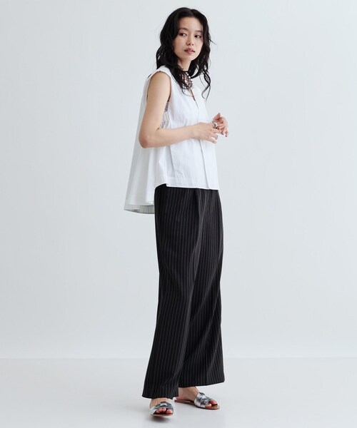 GALLEST（ギャレスト）の「【セットアップ対応】イージーストレートワイドパンツ【カセット服／オケージョン／通勤】（その他パンツ・レディース・チャコールグレー/ベージュ/ブラック/ライトグリーン/ライトグレー系2/キャメル/ブラック系2/チャコール・40/38/36/34）」の21枚目の写真