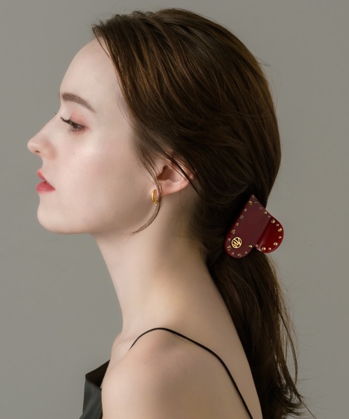 HAIR CLIP / HEART×STONE（バレッタ/ヘアクリップ）｜muku（ムク