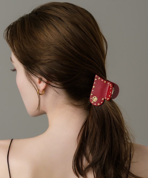 HAIR CLIP / HEART×STONE（バレッタ/ヘアクリップ）｜muku（ムク