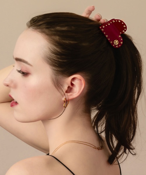 HAIR CLIP / HEART×STONE（バレッタ/ヘアクリップ）｜muku（ムク
