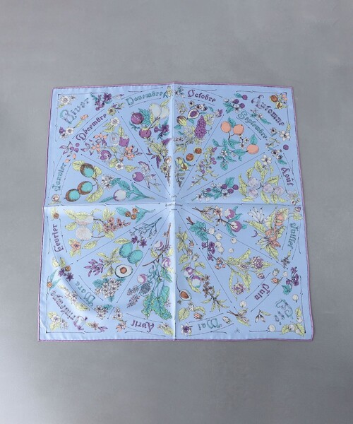 manipuri（マニプリ）の「＜manipuri＞SILK 65×65 スカーフ 25SS（バンダナ/スカーフ・レディース・ブラック/ライトブルー/ライトグレー/オレンジ・FREE）」の15枚目の写真