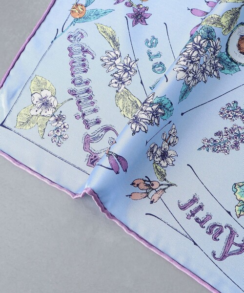 manipuri（マニプリ）の「＜manipuri＞SILK 65×65 スカーフ 25SS（バンダナ/スカーフ・レディース・ブラック/ライトブルー/ライトグレー/オレンジ・FREE）」の5枚目の写真