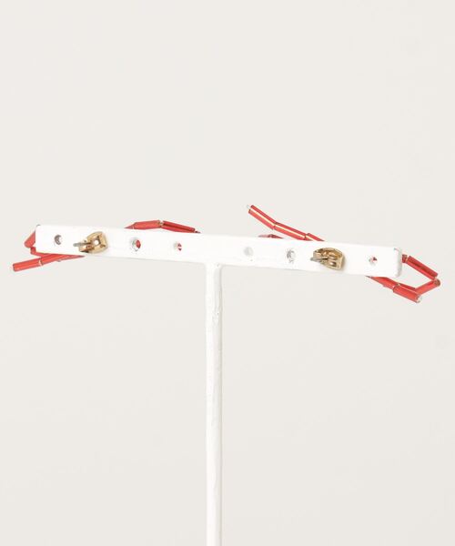 ROSE BUD（ローズバッド）の「ビーズリボンピアス（ピアス（両耳用）・レディース・ブラック/レッド・ONE SIZE）」の8枚目の写真