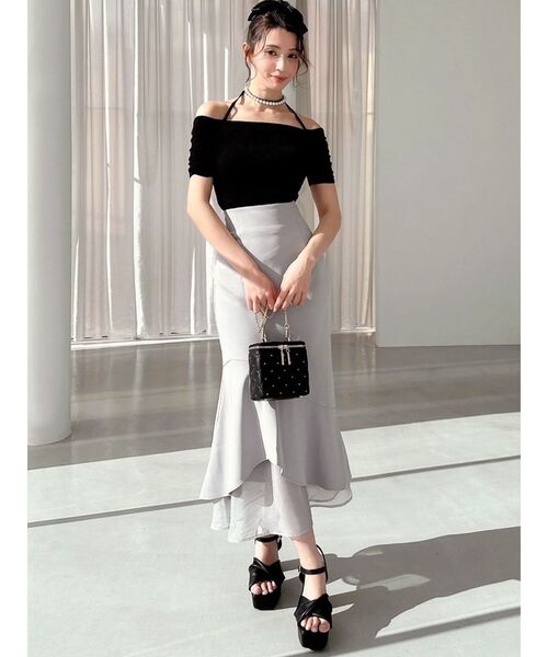 RESEXXY（リゼクシー）の「シアードッキングマーメイドスカート（スカート・レディース・イエロー/グレー/アイボリー/ブラック・FREE）」の19枚目の写真