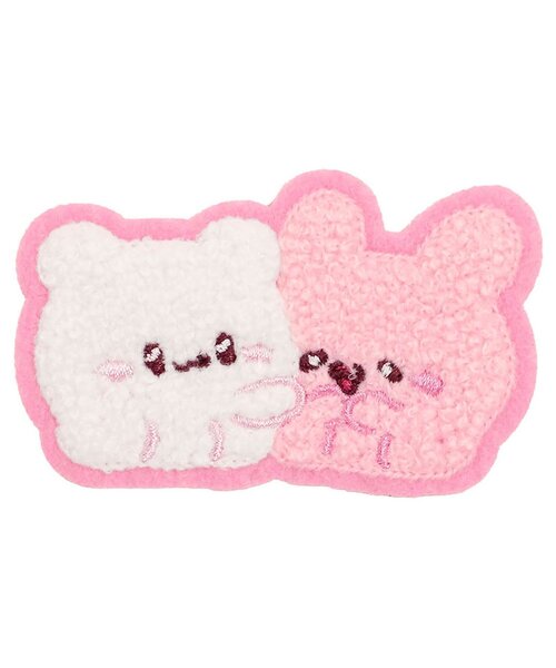 BREEZE(ブリーズ)の「【らぶいーず】モコモコ刺繍ステッカー(ステッカー/テープ・キッズ・パープル/ピンク・FREE)」の2枚目の写真