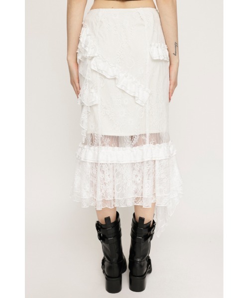 SLY(スライ)の「FRILL LACE SK フリル レース スカート(スカート・レディース・ブラック/ホワイト・1/2)」の8枚目の写真
