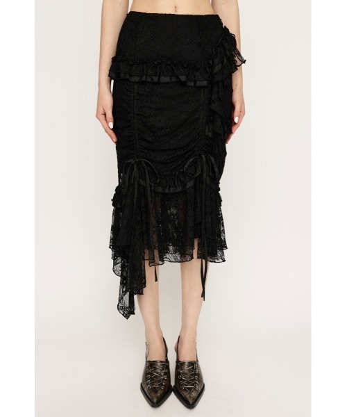 SLY(スライ)の「FRILL LACE SK フリル レース スカート(スカート・レディース・ブラック/ホワイト・1/2)」の15枚目の写真