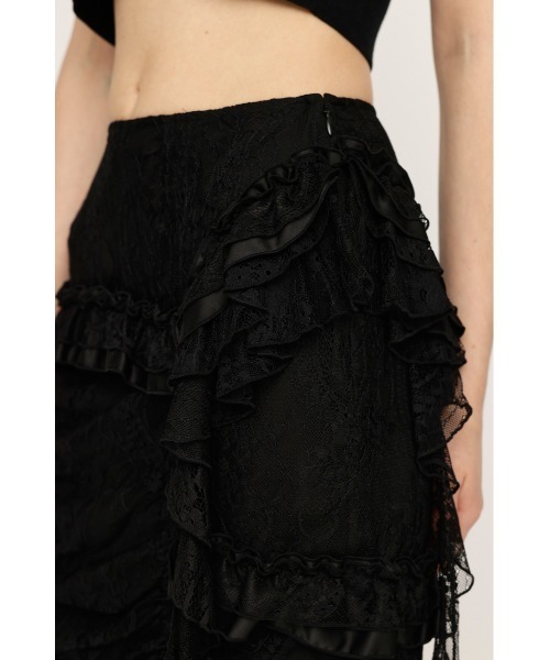 SLY(スライ)の「FRILL LACE SK フリル レース スカート(スカート・レディース・ブラック/ホワイト・1/2)」の18枚目の写真