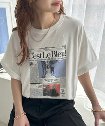 【ユニセックス】アソートニュースペーパーグラフィックTシャツ