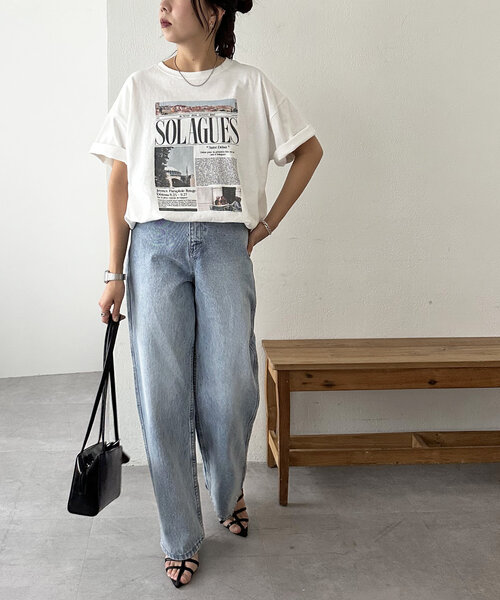 DISCOAT（ディスコート）の「【ユニセックス】アソートニュースペーパーグラフィックTシャツ（Tシャツ/カットソー・レディース・ホワイト系その他/ホワイト/ホワイト系その他2・FREE）」の6枚目の写真