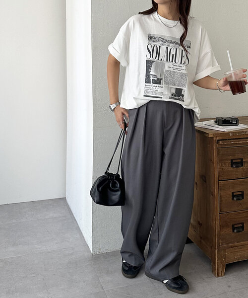 DISCOAT（ディスコート）の「【ユニセックス】アソートニュースペーパーグラフィックTシャツ（Tシャツ/カットソー・レディース・ホワイト系その他/ホワイト/ホワイト系その他2・FREE）」の20枚目の写真