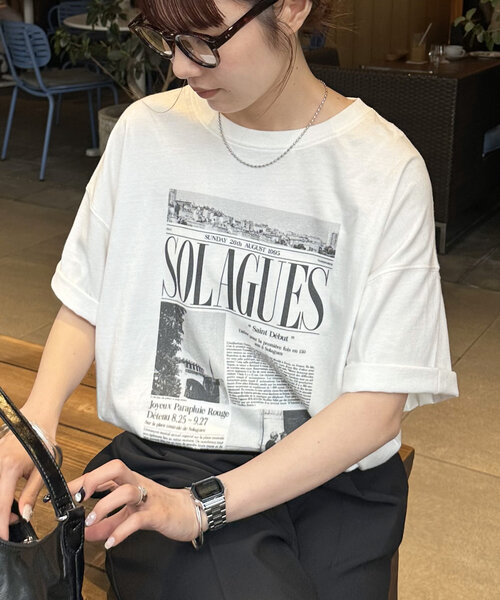 DISCOAT（ディスコート）の「【ユニセックス】アソートニュースペーパーグラフィックTシャツ（Tシャツ/カットソー・レディース・ホワイト系その他/ホワイト/ホワイト系その他2・FREE）」の21枚目の写真