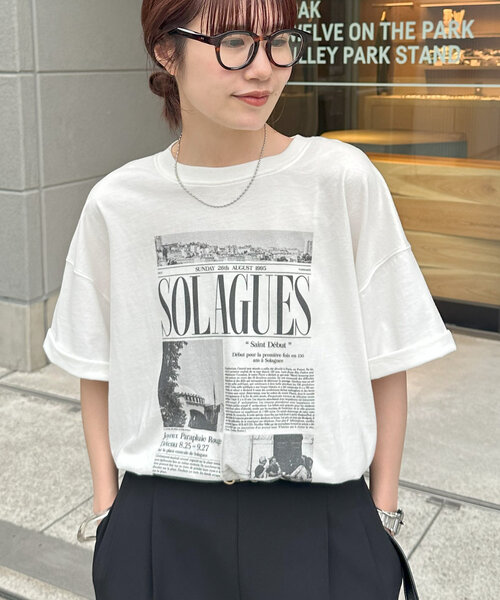 ユニセックス】アソートニュースペーパーグラフィックTシャツ（Tシャツ