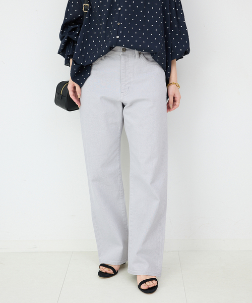 ✴新品✴SLOBE IENA メローリブパンツ 一部店舗・WEB限定カラーあり/追加5》LE DENIM ストレートパンツ
