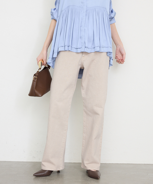 ✴新品✴SLOBE IENA メローリブパンツ セール】《WEB/一部店舗限定》ribbon 刺しゅうパンツ（その他