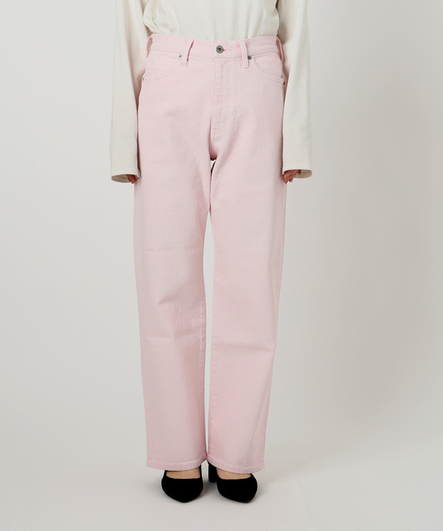 SLOBE IENA（スローブイエナ）の「《一部店舗・WEB限定カラーあり/追加5》LE DENIM ストレートパンツ（デニムパンツ・レディース・イエロー/ピンク系その他/グレー/ベージュ・36/38）」の19枚目の写真