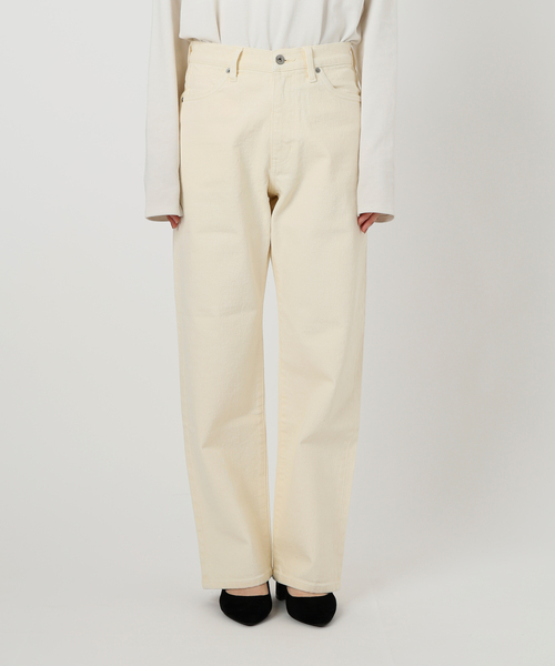 SLOBE IENA（スローブイエナ）の「《一部店舗・WEB限定カラーあり/追加5》LE DENIM ストレートパンツ（デニムパンツ・レディース・イエロー/ピンク系その他/グレー/ベージュ・36/38）」の21枚目の写真