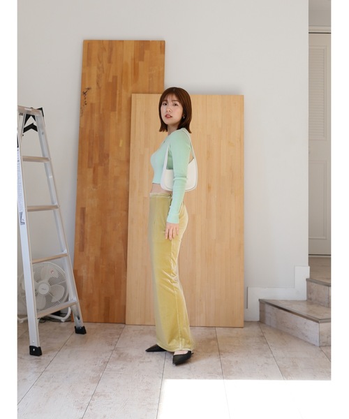 Katrin TOKYO(カトリーントーキョー)の「velour I line maxi skirt(スカート・レディース・イエロー/ブラック/ピンク・FREE/XS)」の19枚目の写真