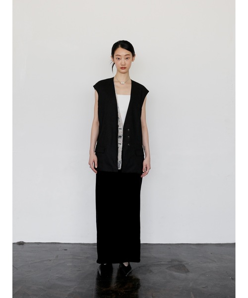 Katrin TOKYO(カトリーントーキョー)の「velour I line maxi skirt(スカート・レディース・イエロー/ブラック/ピンク・FREE/XS)」の12枚目の写真