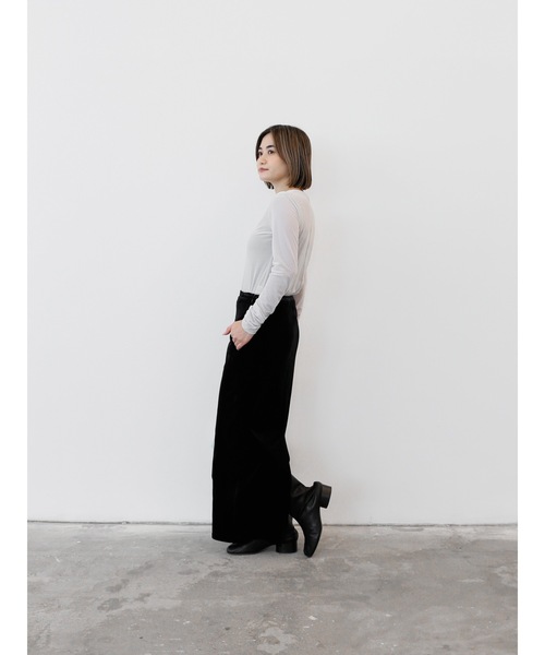 Katrin TOKYO(カトリーントーキョー)の「velour I line maxi skirt(スカート・レディース・イエロー/ブラック/ピンク・FREE/XS)」の15枚目の写真