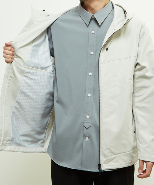 MEN'S MELROSE（メンズメルローズ）の「ダブルクロスDOTAIR シティユースライトパーカー（ブルゾン・メンズ・ライトグレー/ブラック・2/3/4）」の11枚目の写真