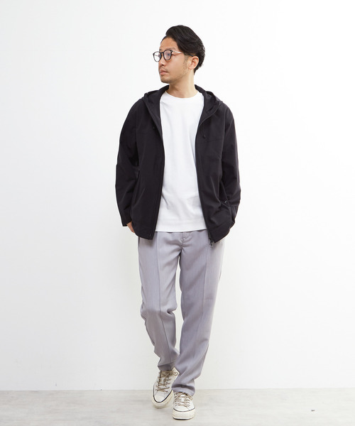 MEN'S MELROSE（メンズメルローズ）の「ダブルクロスDOTAIR シティユースライトパーカー（ブルゾン・メンズ・ライトグレー/ブラック・2/3/4）」の3枚目の写真