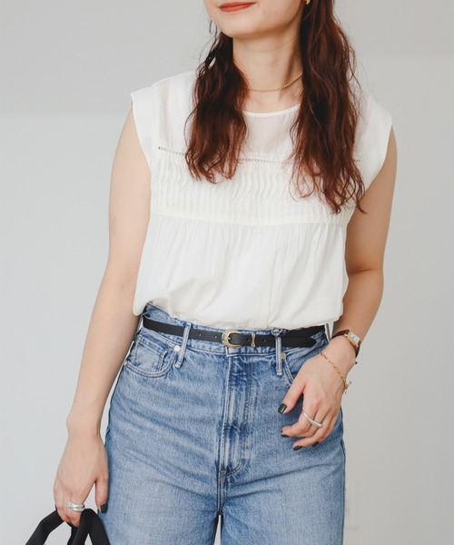 ブラウス シャツ ウェーブ タック ブラウス（S〜M） レディース セール】ウェーブ タック ブラウス（S～M）（シャツ/ブラウス