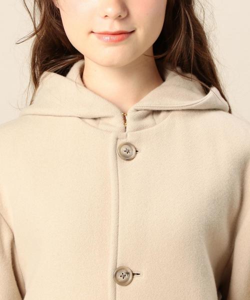 BEAUTY&YOUTH UNITED ARROWS（ビューティーアンドユースユナイテッドアローズ）の「BY ダブルメルトン フードロングコート◆（その他アウター・レディース・ベージュ/オリーブ・SMALL/MEDIUM）」の7枚目の写真