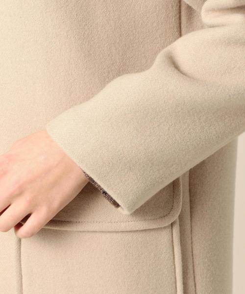 BEAUTY&YOUTH UNITED ARROWS（ビューティーアンドユースユナイテッドアローズ）の「BY ダブルメルトン フードロングコート◆（その他アウター・レディース・ベージュ/オリーブ・SMALL/MEDIUM）」の12枚目の写真