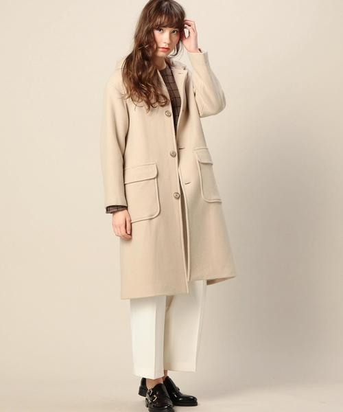 BEAUTY&YOUTH UNITED ARROWS（ビューティーアンドユースユナイテッドアローズ）の「BY ダブルメルトン フードロングコート◆（その他アウター・レディース・ベージュ/オリーブ・SMALL/MEDIUM）」の19枚目の写真